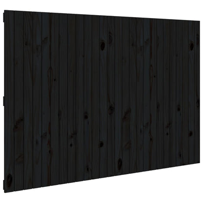 vidaXL Wall Headboard Black 166x3x110 cm Solid Wood Pine 2