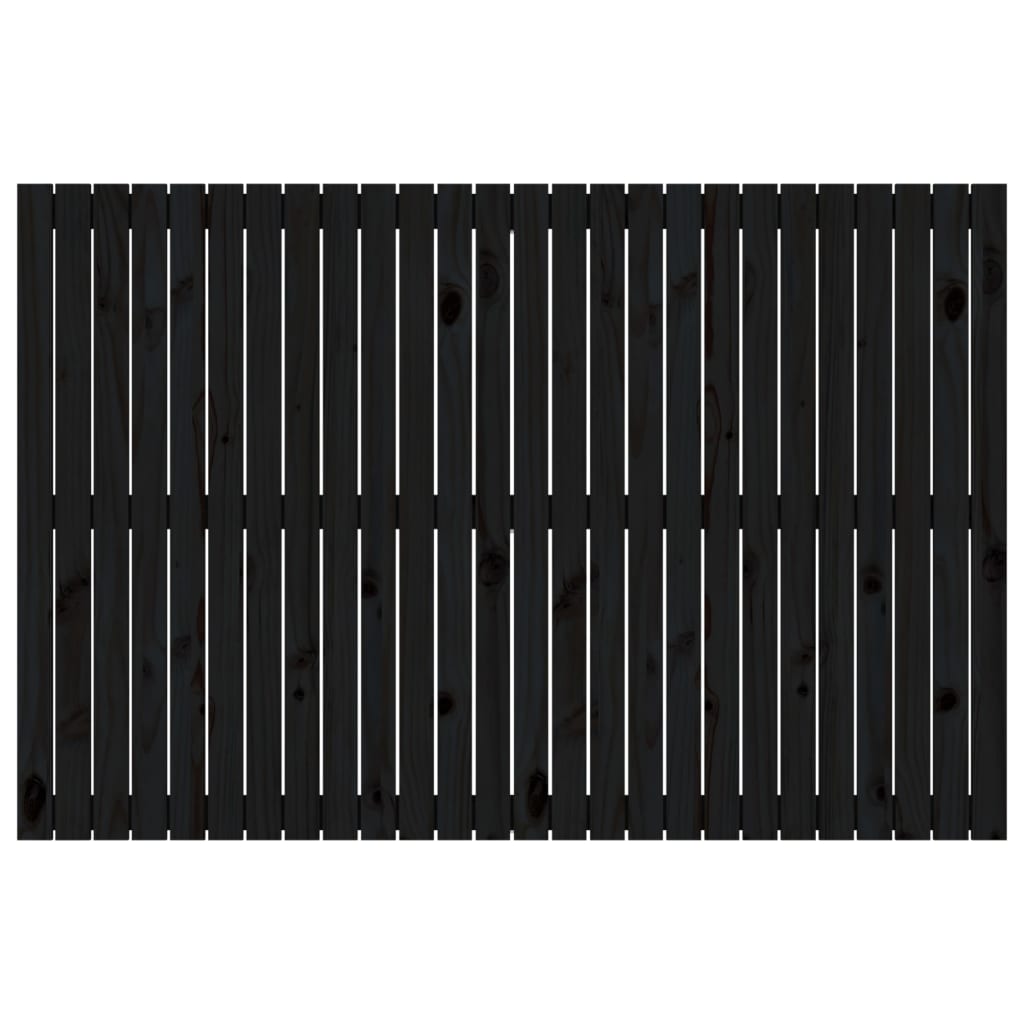 vidaXL Wall Headboard Black 166x3x110 cm Solid Wood Pine 4
