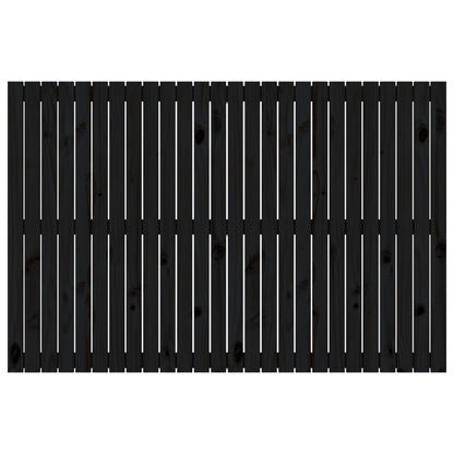vidaXL Wall Headboard Black 166x3x110 cm Solid Wood Pine 4