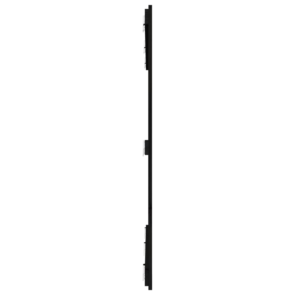 vidaXL Wall Headboard Black 166x3x110 cm Solid Wood Pine 5