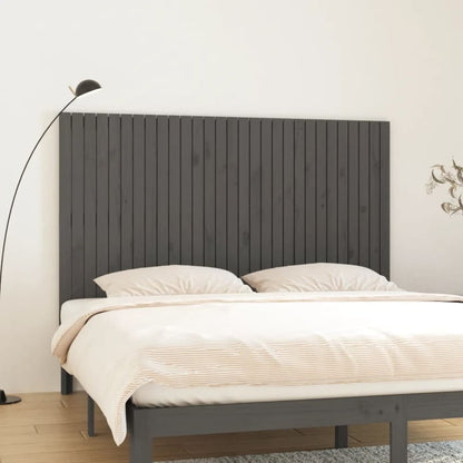 Wall Headboard 108x3x110 cm Solid Wood Pine Grey 185 cm