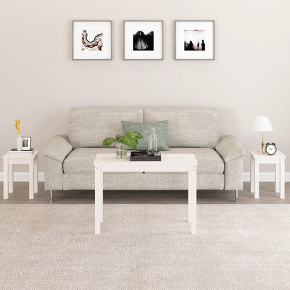 vidaXL Nesting Tables 3 pcs White Solid Wood Pine 1