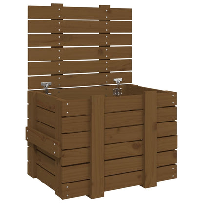 vidaXL Storage Box Honey Brown 58x40.5x42 cm Solid Wood Pine 2