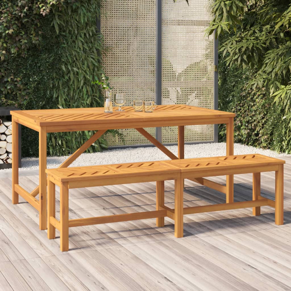 Garden Bench 80 cm Solid Wood Acacia 150 x 35 x 45 cm