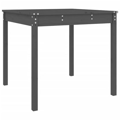 vidaXL Garden Table Grey 82.5x82.5x76 cm Solid Wood Pine 2