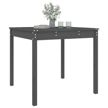 vidaXL Garden Table Grey 82.5x82.5x76 cm Solid Wood Pine 4