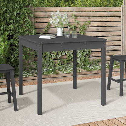 vidaXL Garden Table Grey 82.5x82.5x76 cm Solid Wood Pine 1