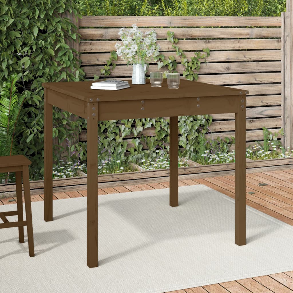 vidaXL Garden Table Honey Brown 82.5x82.5x76 cm Solid Wood Pine 1