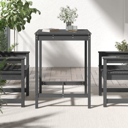 vidaXL Garden Table Grey 82.5x82.5x110 cm Solid Wood Pine 3