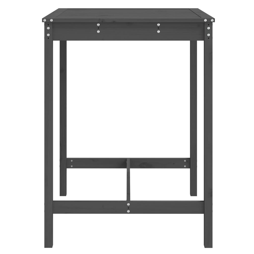 vidaXL Garden Table Grey 82.5x82.5x110 cm Solid Wood Pine 5