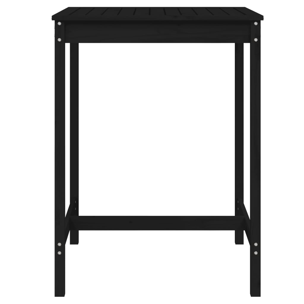 vidaXL Garden Table Black 82.5x82.5x110 cm Solid Wood Pine 4