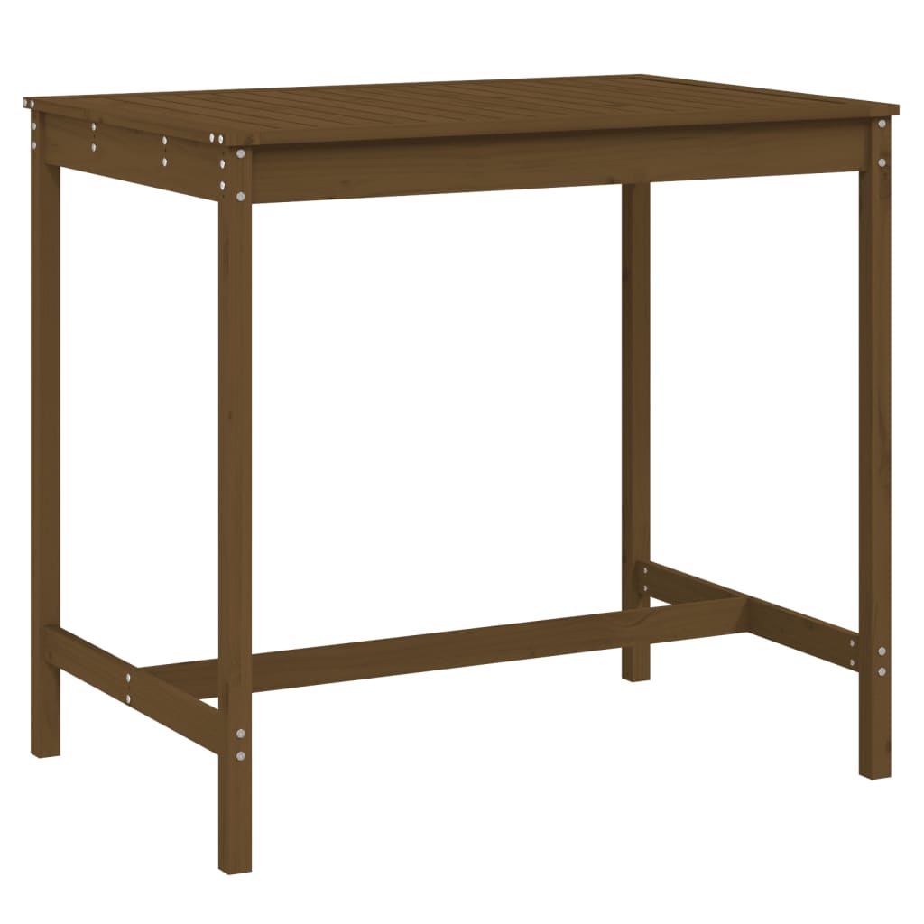 vidaXL Garden Table Honey Brown 121x82.5x110 cm Solid Wood Pine 2
