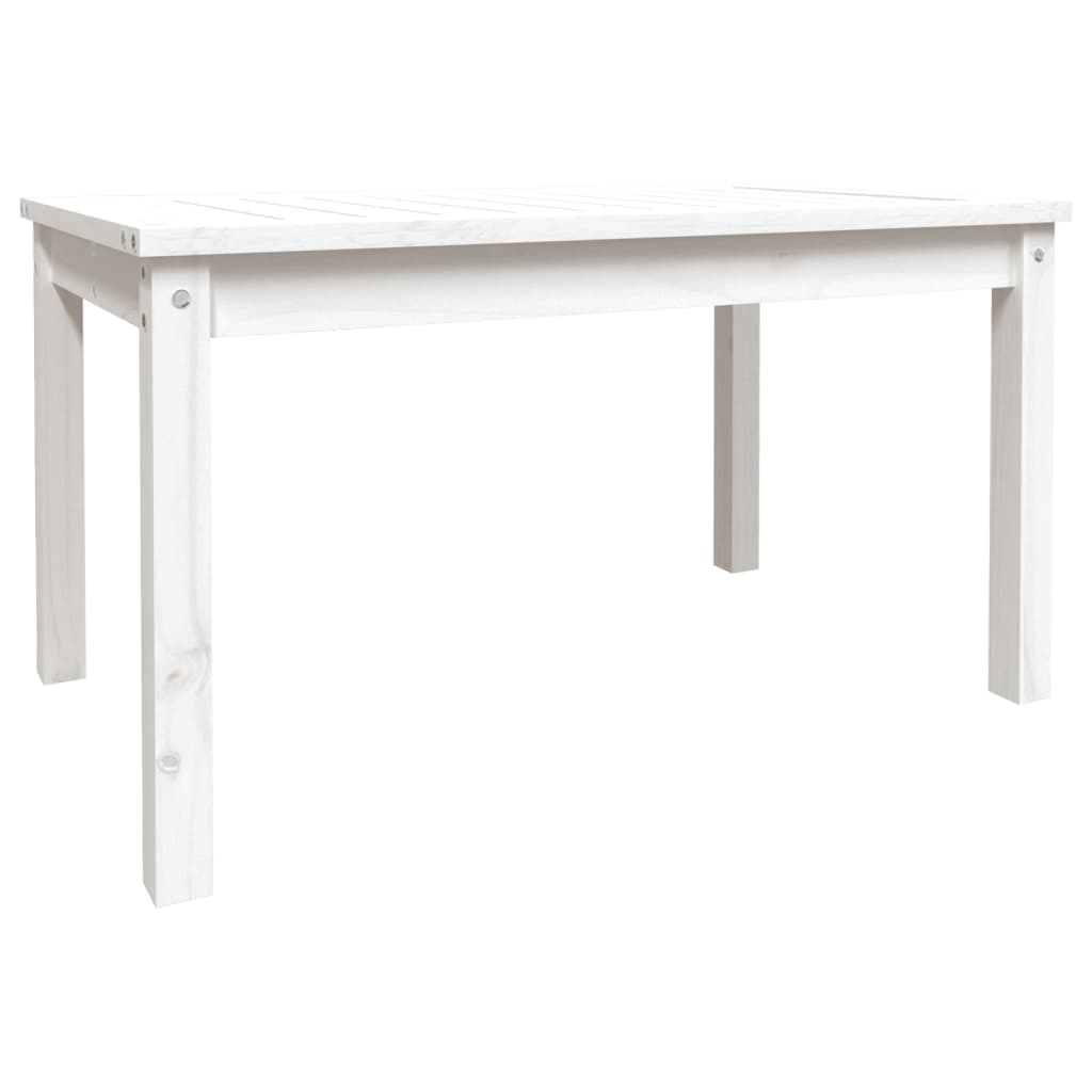 vidaXL Garden Table White 82.5x50.5x45 cm Solid Wood Pine 2