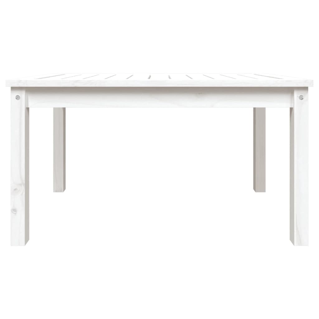 vidaXL Garden Table White 82.5x50.5x45 cm Solid Wood Pine 5