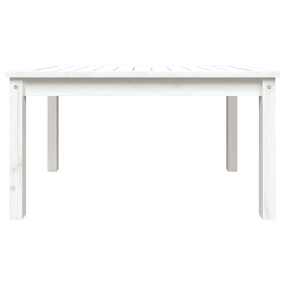 vidaXL Garden Table White 82.5x50.5x45 cm Solid Wood Pine 5