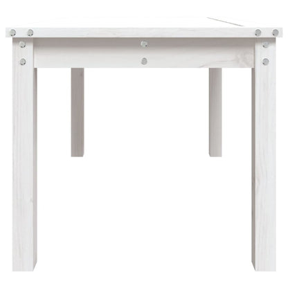 vidaXL Garden Table White 82.5x50.5x45 cm Solid Wood Pine 6