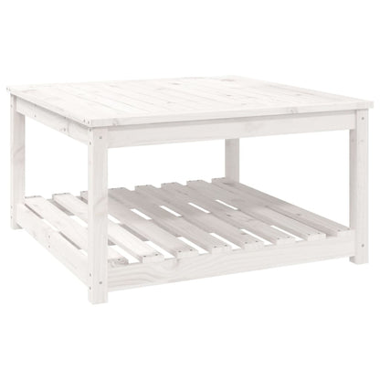 Garden Table 121x82,5x45 cm Solid Wood Pine White pine 82.5 cm