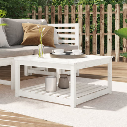 Garden Table 121x82,5x45 cm Solid Wood Pine White pine 82.5 cm