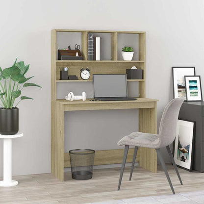 vidaXL Desk | Sonoma oak | Engineered wood | 102x45x148 cm | Desk | Rectangular 1