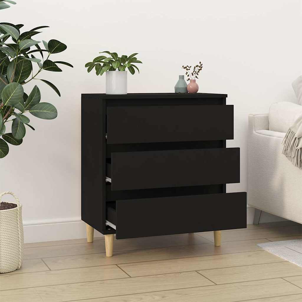 Sideboard 60x35x70 cm Engineered Wood Black