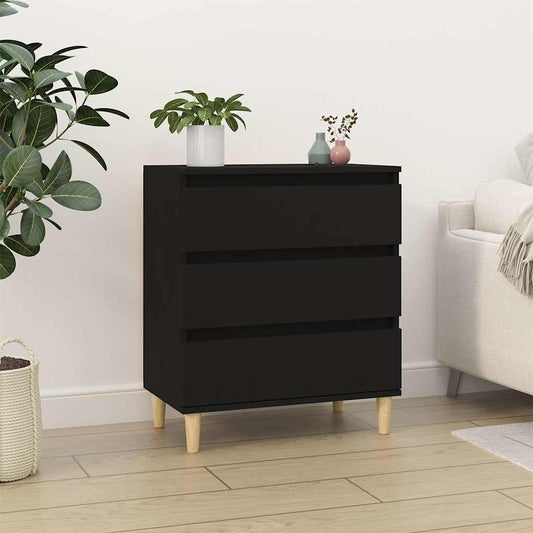 vidaXL Sideboard Black 60x35x70 cm Engineered Wood 1