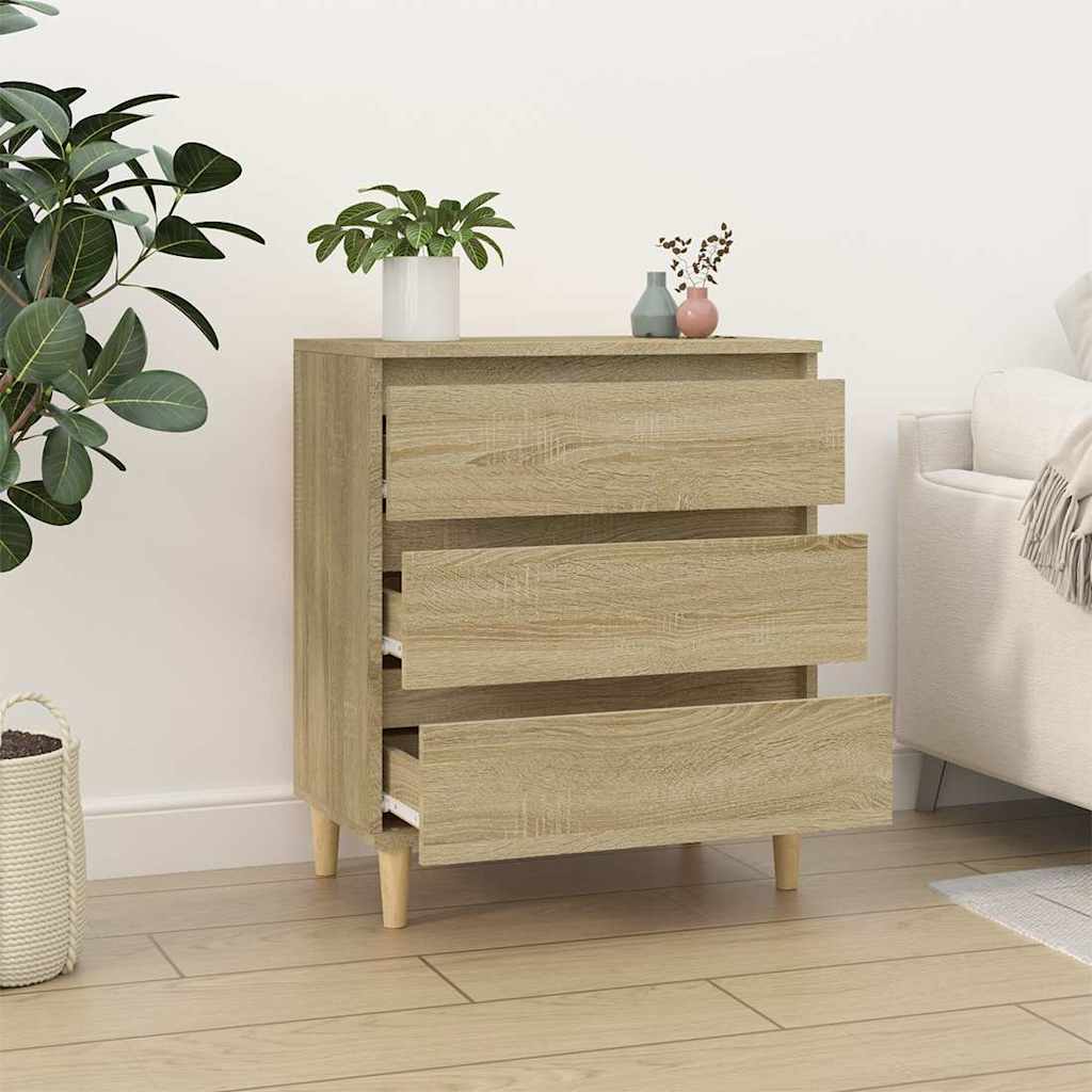 vidaXL Sideboard Sonoma Oak 60x35x70 cm Engineered Wood 3