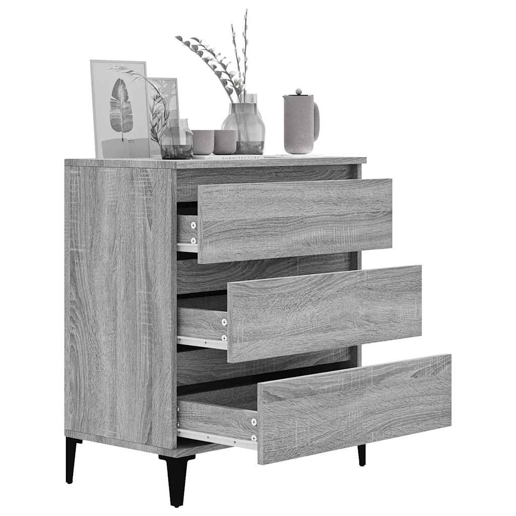 vidaXL Sideboard Grey Sonoma 60x35x70 cm Engineered Wood 4
