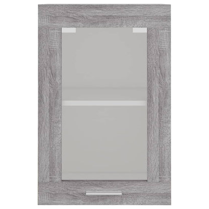 vidaXL Hanging Glass Cabinet Lyon Grey Sonoma 40x31x60 cm Engineered Wood 5