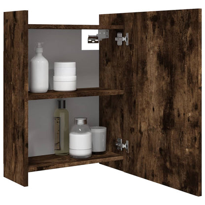 vidaXL Bathroom Mirror Cabinet Smoked Oak 62.5x20.5x64cm Engineered Wood 5