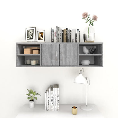 vidaXL Wall Shelf Grey Sonoma 102x30x29 cm Engineered Wood 3
