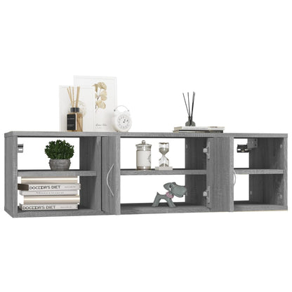 vidaXL Wall Shelf Grey Sonoma 102x30x29 cm Engineered Wood 4