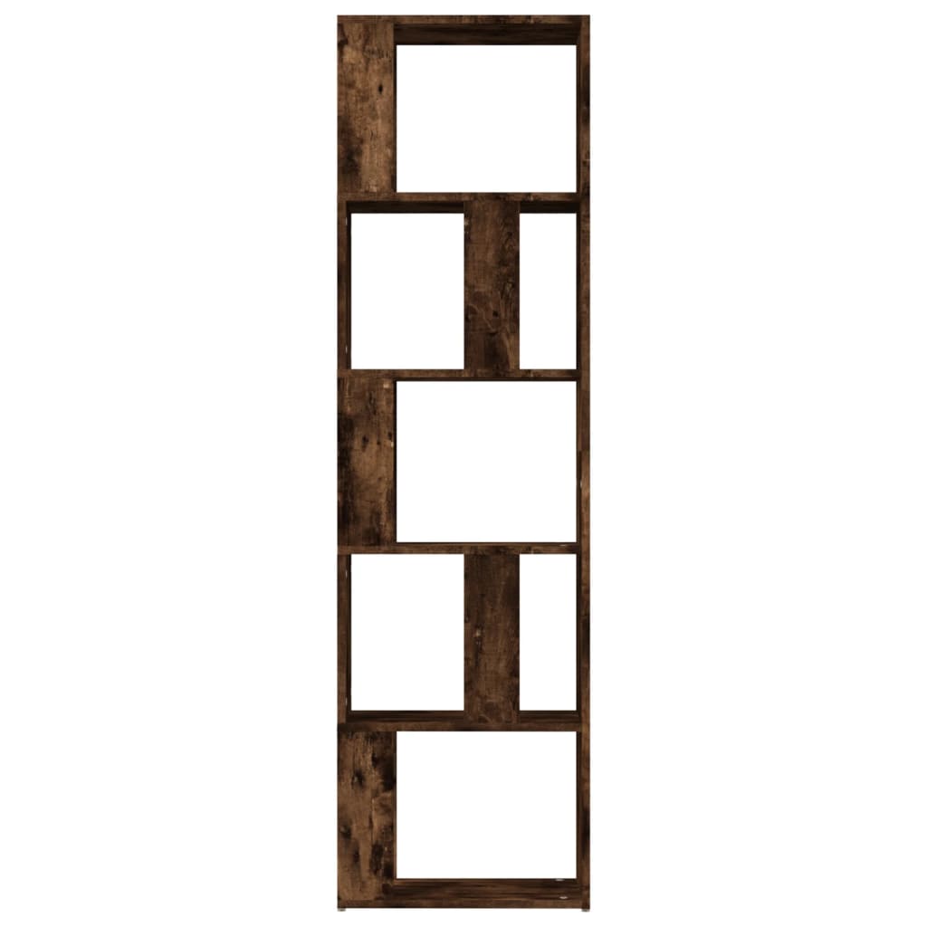 vidaXL Book Cabinet Smoked Oak 45x24x160 cm Engineered Wood 5