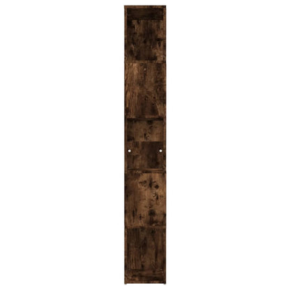 vidaXL Book Cabinet Smoked Oak 45x24x160 cm Engineered Wood 6