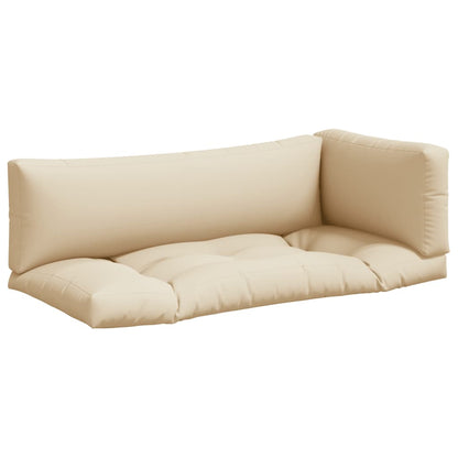 vidaXL Pallet Cushions 3 pcs Beige Fabric 2