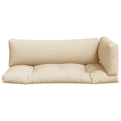 vidaXL Pallet Cushions 3 pcs Beige Fabric 3