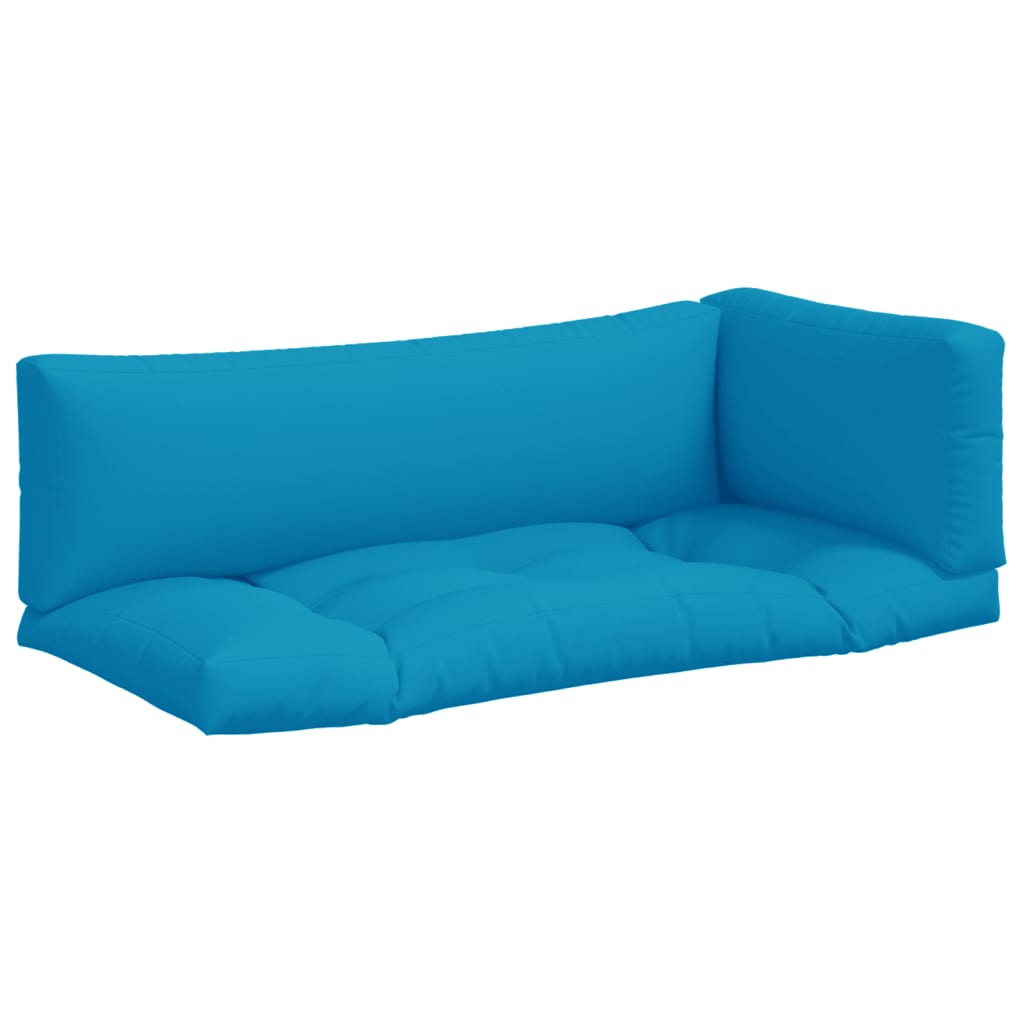 vidaXL Pallet Cushions 3 pcs Light Blue Fabric 2