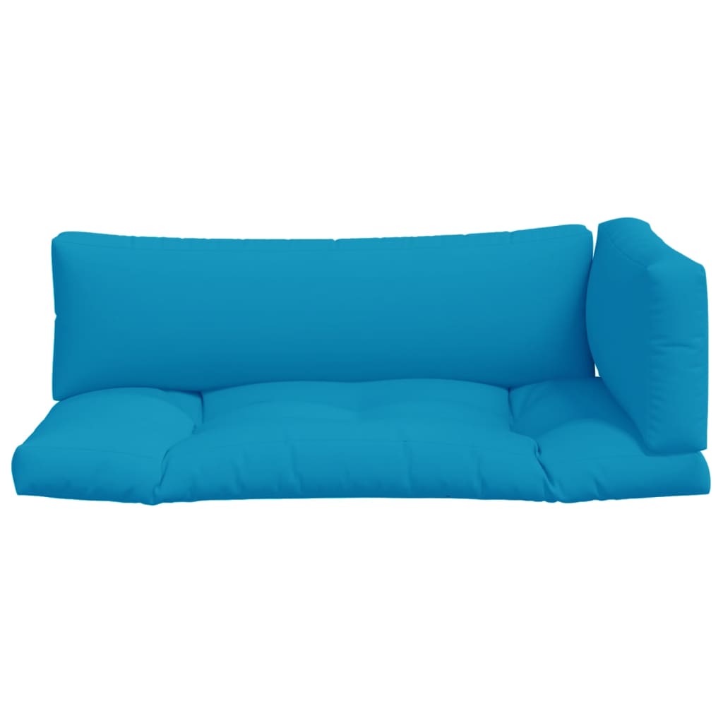vidaXL Pallet Cushions 3 pcs Light Blue Fabric 3