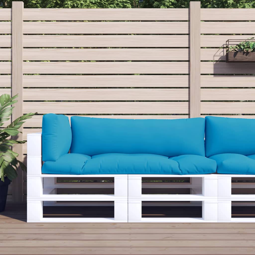 vidaXL Pallet Cushions 3 pcs Light Blue Fabric 1
