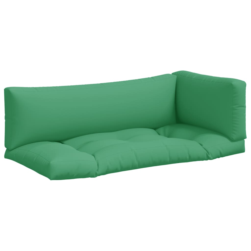vidaXL Pallet Cushions 3 pcs Green Fabric 2