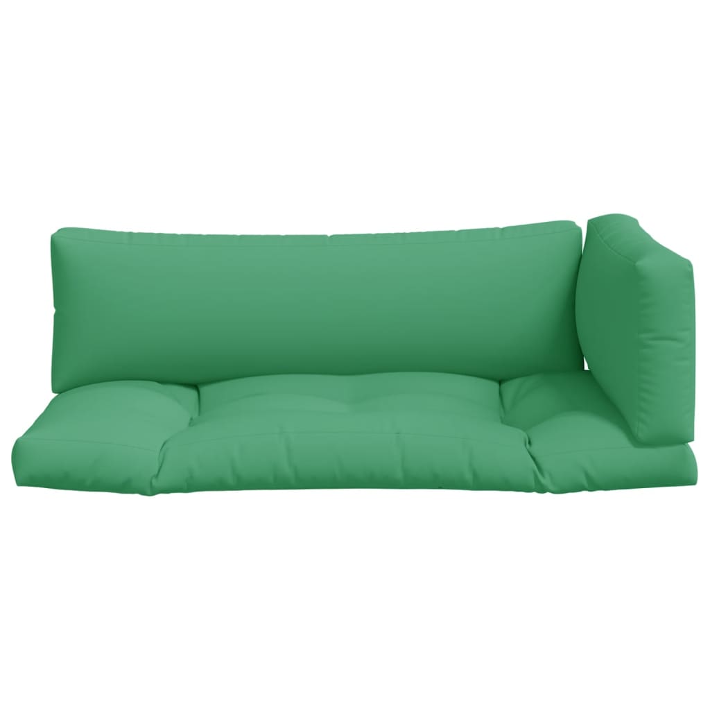 vidaXL Pallet Cushions 3 pcs Green Fabric 3