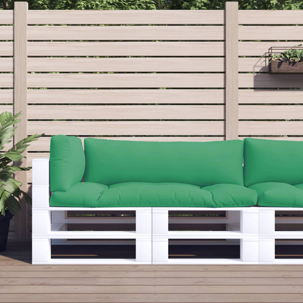 vidaXL Pallet Cushions 3 pcs Green Fabric 1