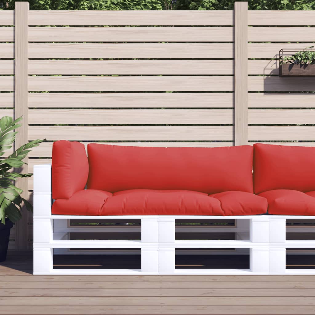 vidaXL Pallet Cushions 3 pcs Red Fabric 1