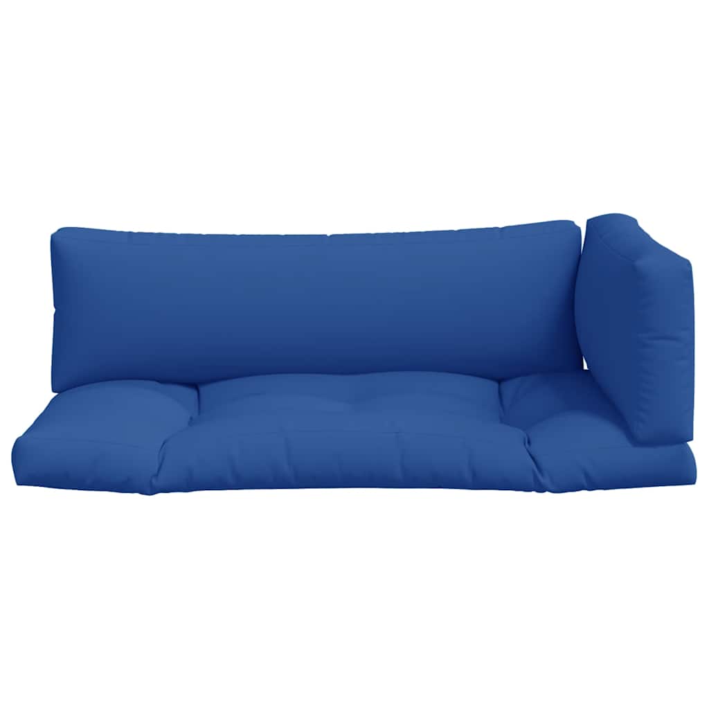 vidaXL Pallet Cushions 3 pcs Blue Fabric 4