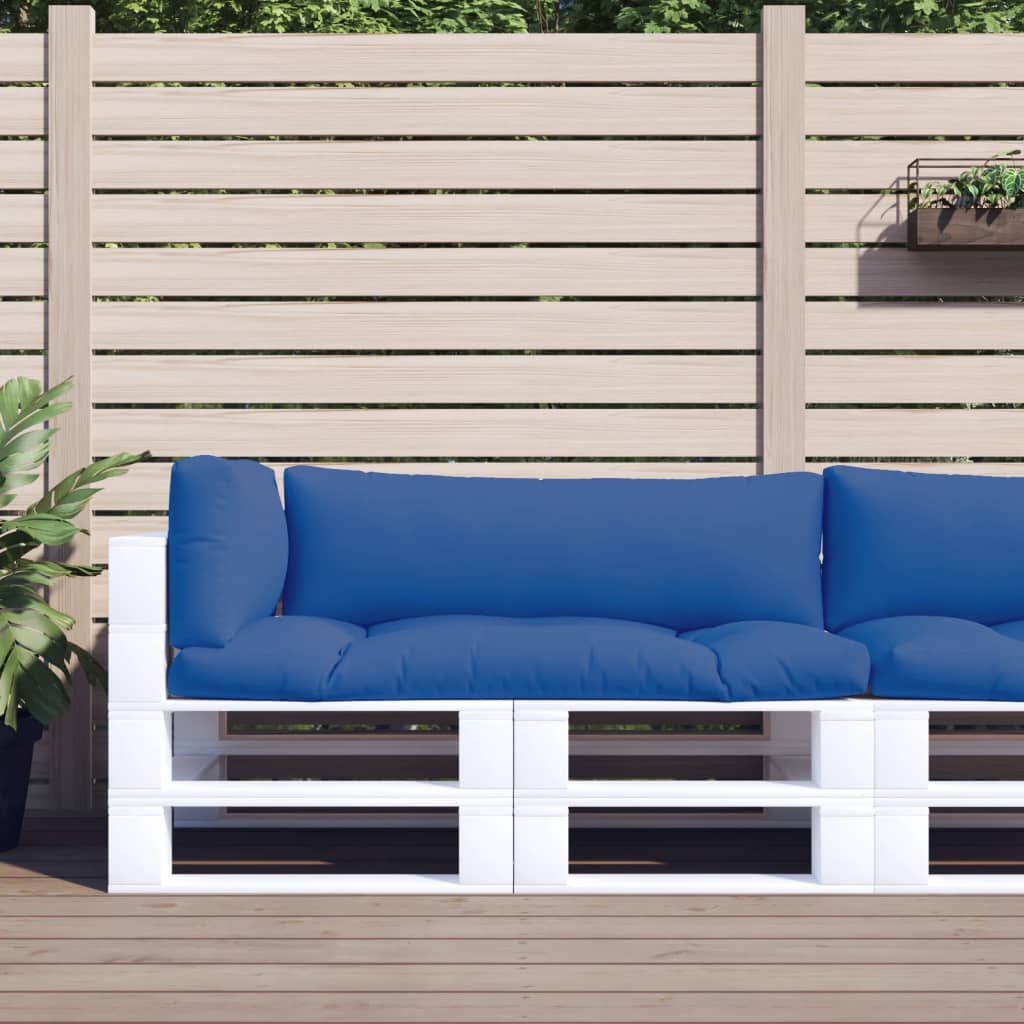 vidaXL Pallet Cushions 3 pcs Blue Fabric 1
