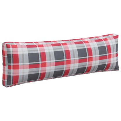 vidaXL Pallet Cushions 3 pcs Red Check Fabric 6