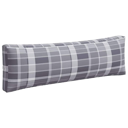 vidaXL Pallet Cushions 3 pcs Grey Check Fabric 5