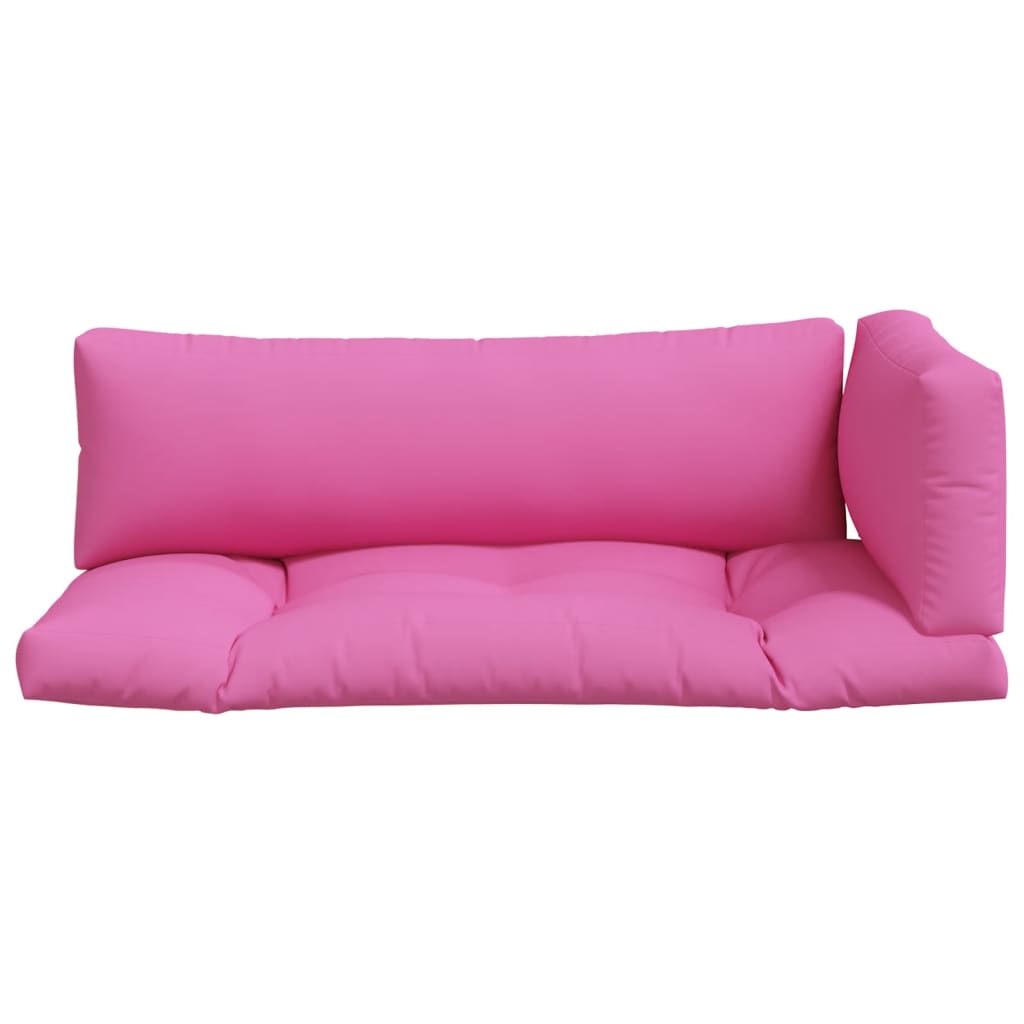 vidaXL Pallet Cushions 3 pcs Pink Oxford Fabric 4