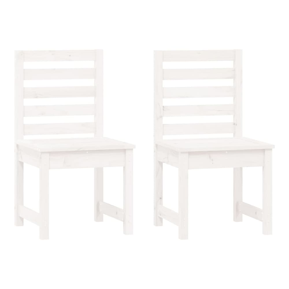 3 Piece Garden Bistro Set Solid Wood Pine White pine
