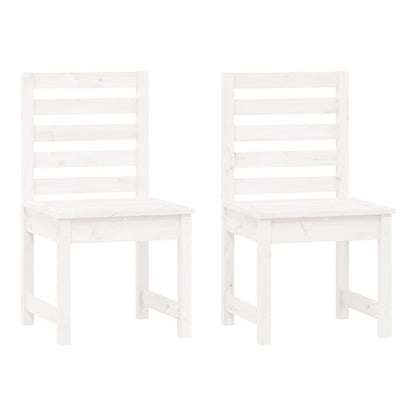 3 Piece Garden Bistro Set Solid Wood Pine White pine