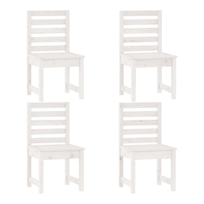 5 Piece Garden Dining Set Solid Wood Pine White pine